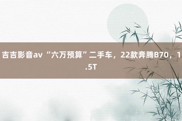 吉吉影音av “六万预算”二手车，22款奔腾B70，1.5T