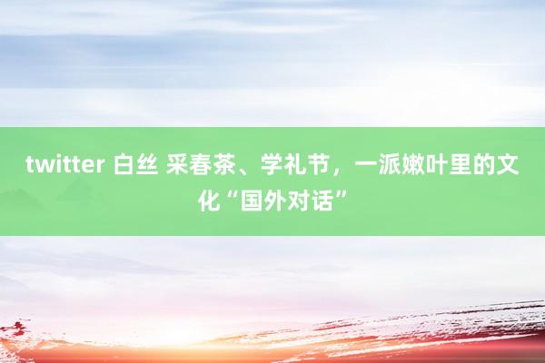 twitter 白丝 采春茶、学礼节，一派嫩叶里的文化“国外对话”