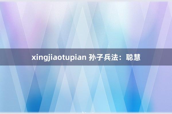 xingjiaotupian 孙子兵法：聪慧