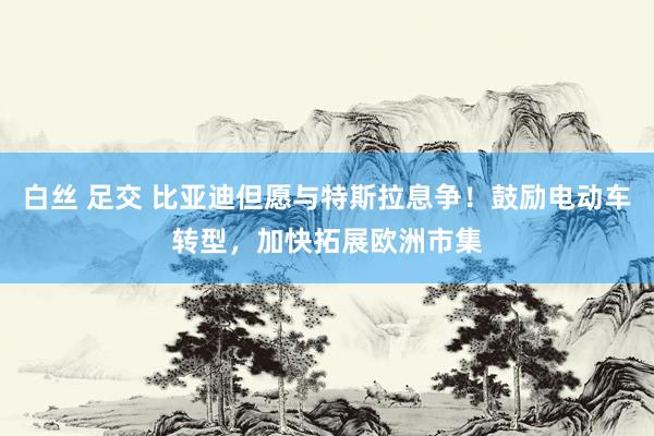白丝 足交 比亚迪但愿与特斯拉息争！鼓励电动车转型，加快拓展欧洲市集