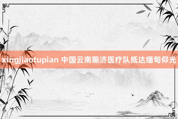 xingjiaotupian 中国云南赈济医疗队抵达缅甸仰光